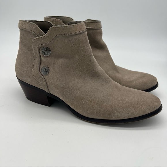 Sam Edelman Womens Pacer Light Gray Suede Leather Ankle Booties Size 8.5 - Picture 6 of 12